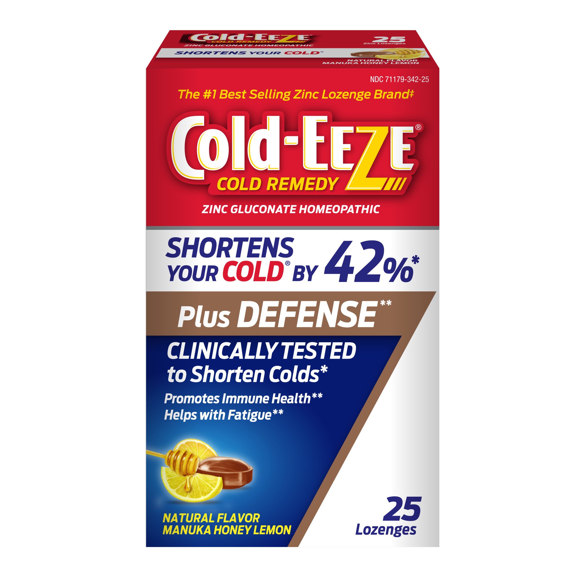 Cold-Eeze Cold Remedy Zinc Lozenges - Manuka Honey Lemon, 25 Count, 25 ct