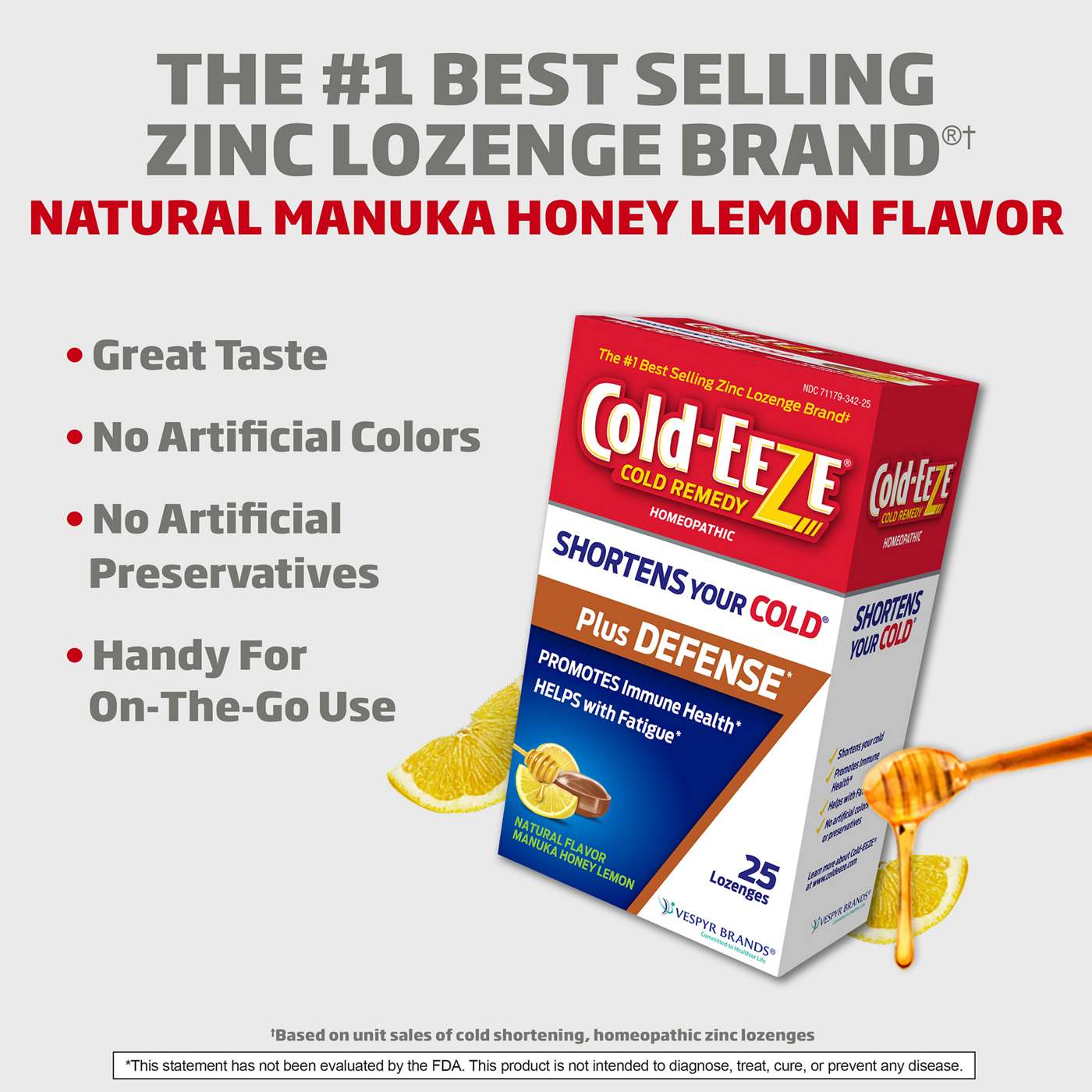 Cold-EEZE Cold Remedy Zinc Lozenges  - Manuka Honey Lemon; image 5 of 7