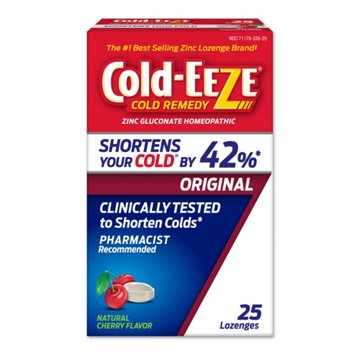 Cold-EEZE Cold Remedy Zinc Lozenges - Natural Cherry, 25 ct
