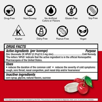 Cold-EEZE Cold Remedy Zinc Lozenges - Natural Cherry, 25 ct