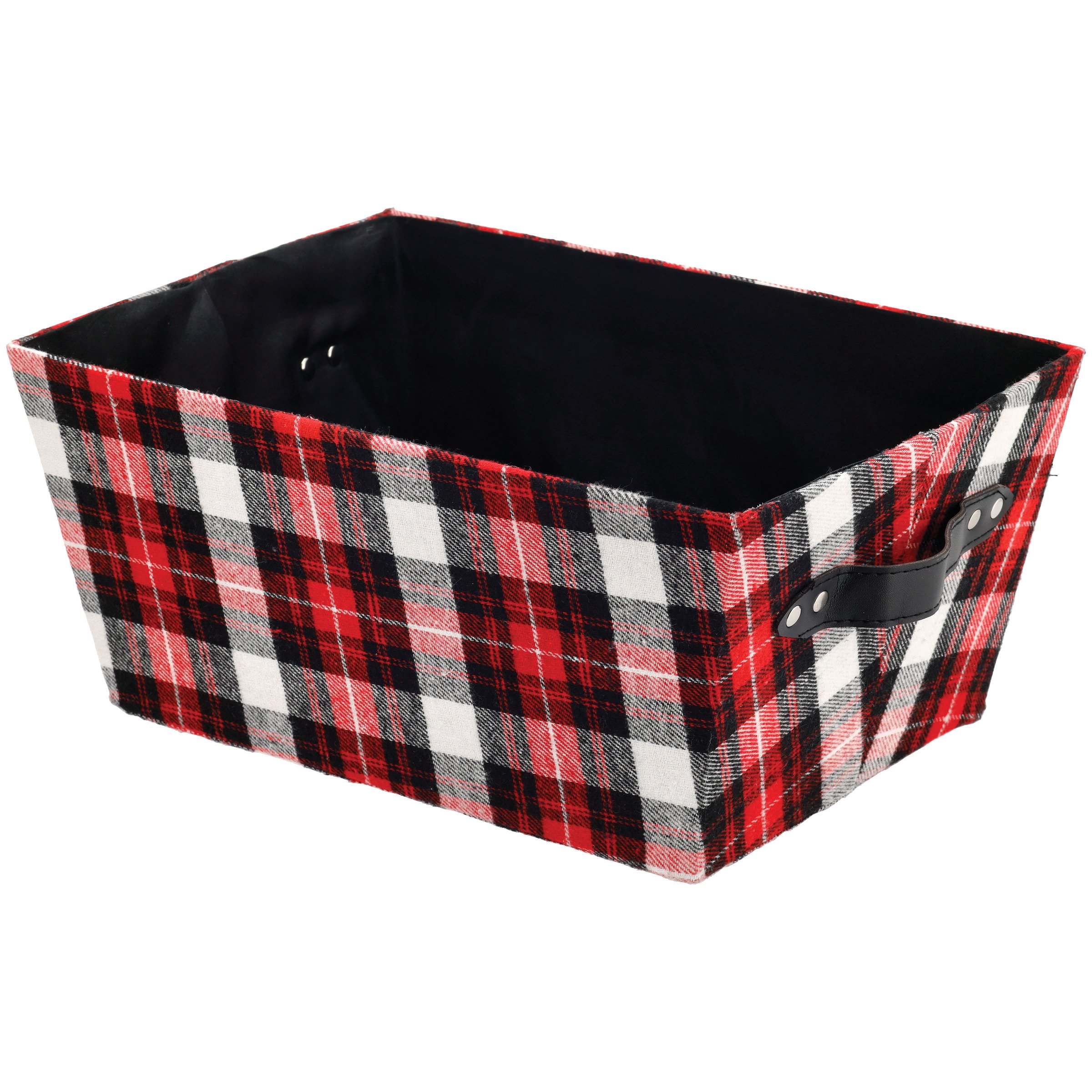 Azzure Home Red Plaid Fabric Rectangle Storage Bin Shop Storage Bins at HEB