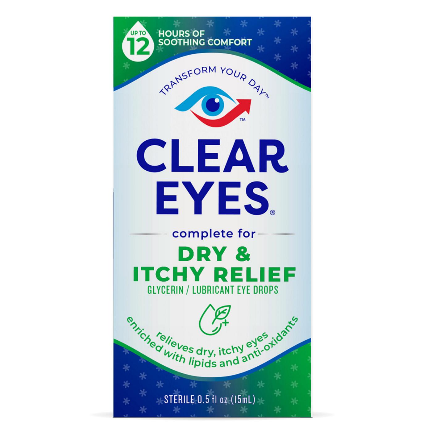 Clear Eyes Dry & Itchy Eye Relief Eye Drops; image 1 of 4