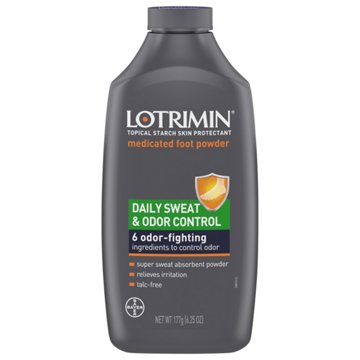 Lotrimin Daily Sweat & Odor Control Medicated Foot Powder, 6.25 oz