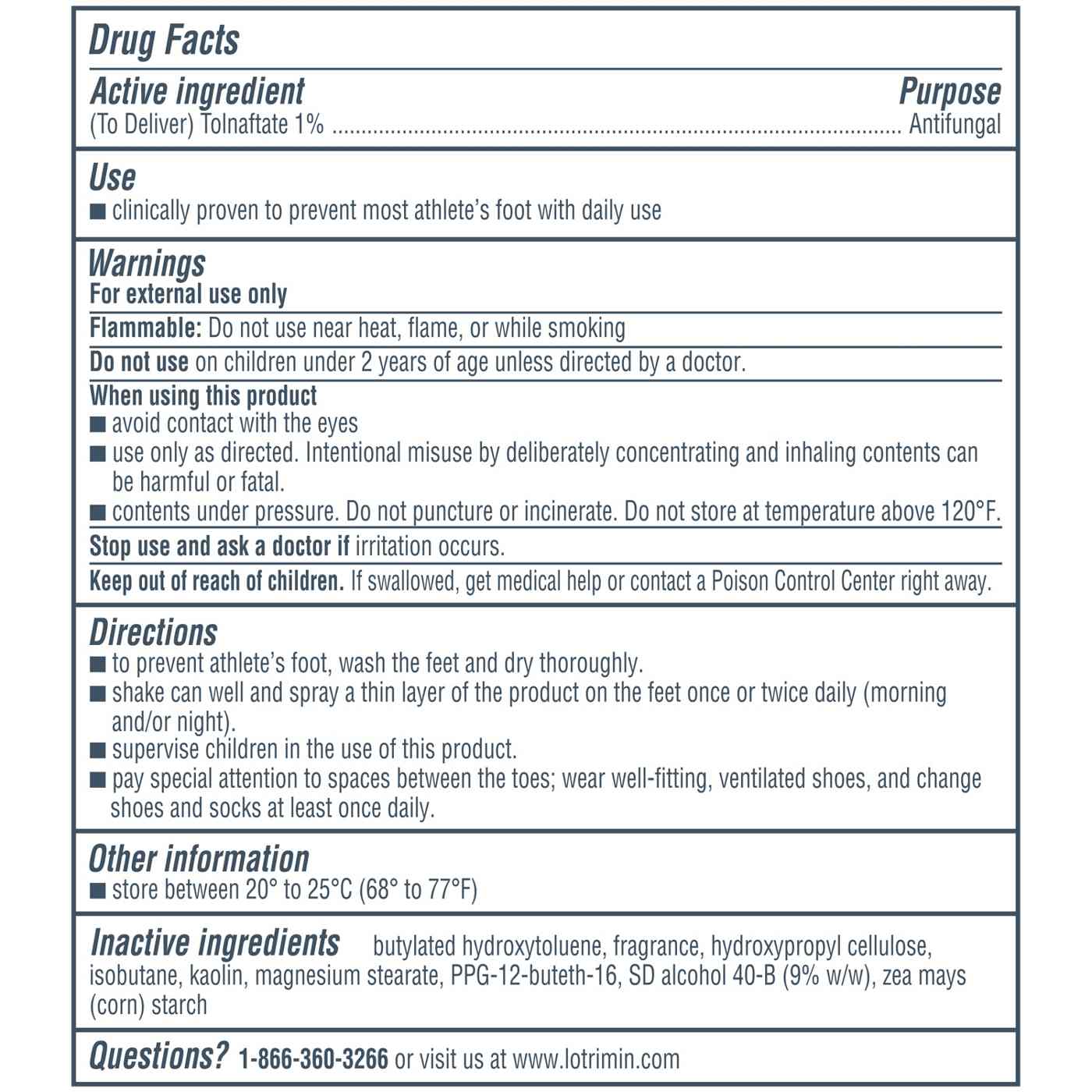 Lotrimin Daily Prevention Deodorant Powder Spray; image 3 of 3