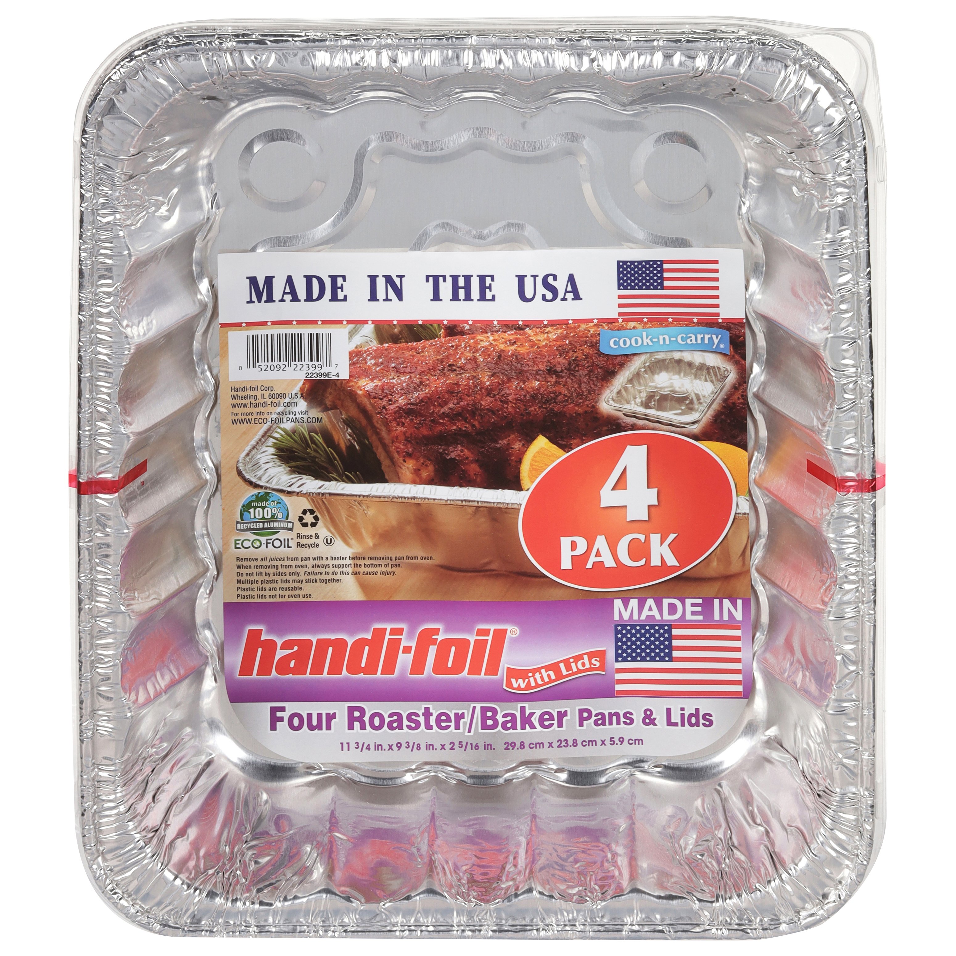 HandiFoil RoasterBaker Pans & Lids, 4 pk Shop Bakeware at HEB