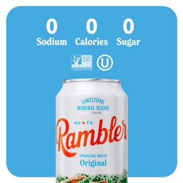 Rambler Original Sparkling Water 12 pk Cans, 12 oz