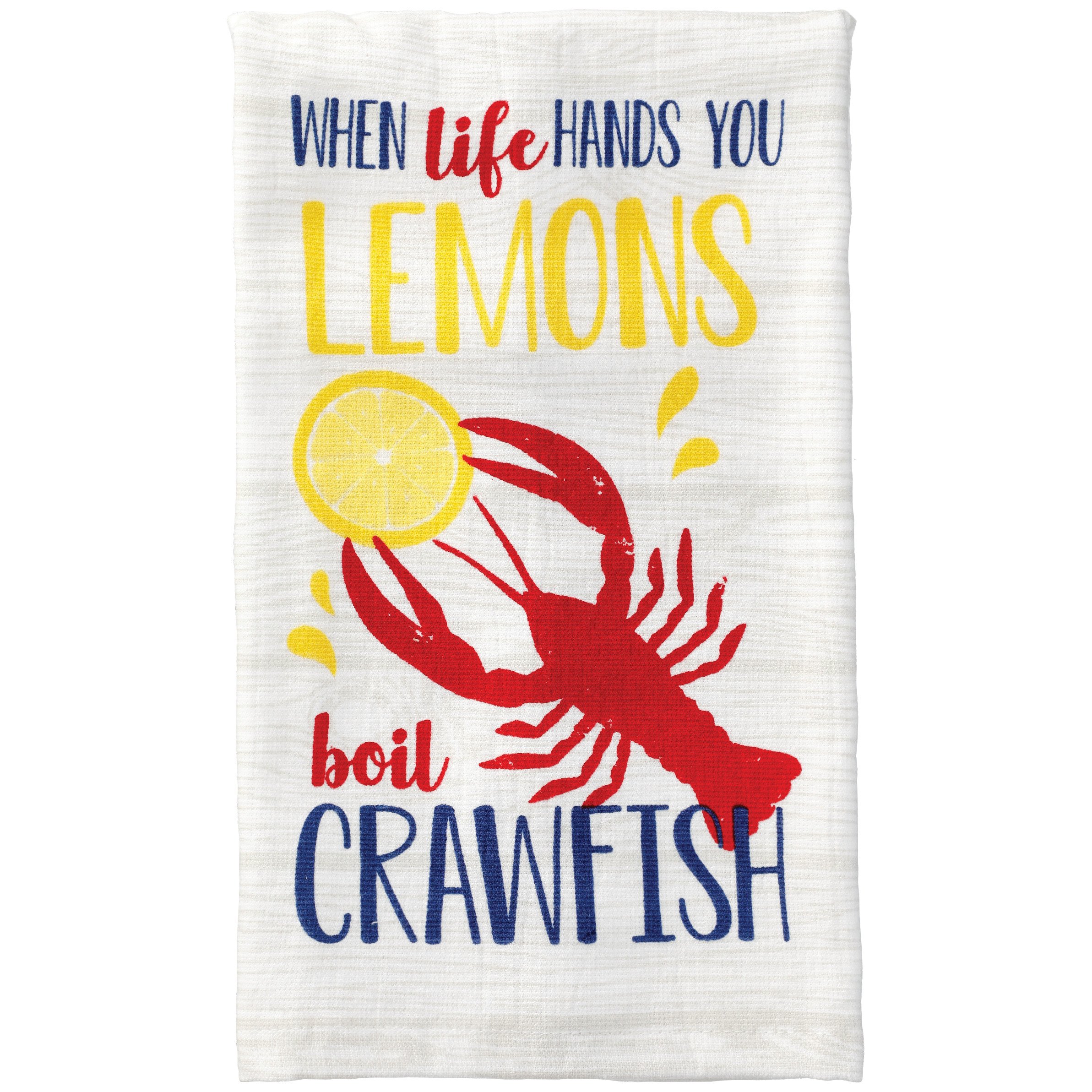 Haven & Key Life Hands You Lemons Crawfish Kitchen Towel Shop Kitchen