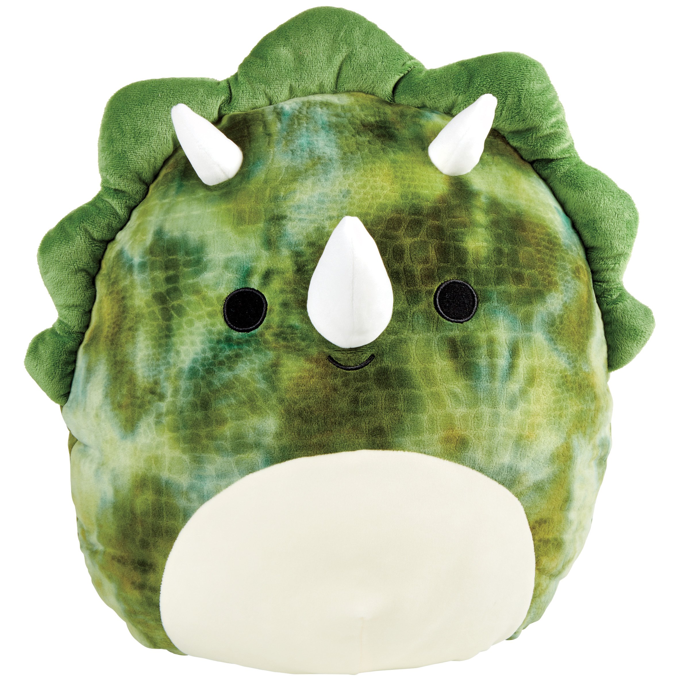 green tie dye triceratops squishmallow