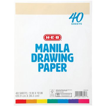 H-E-B Manilla Drawing Paper, 40 ct