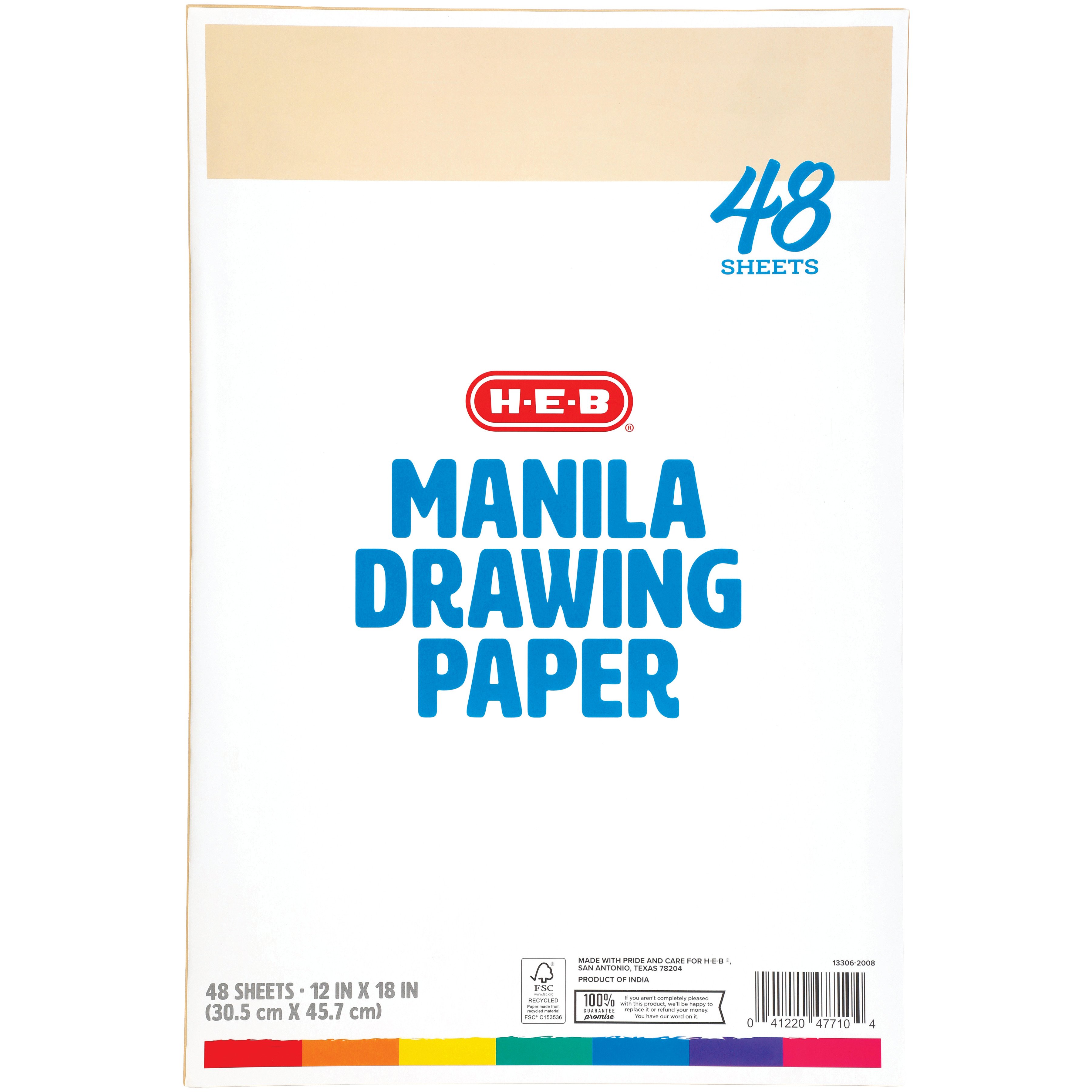 H-E-B Manila Drawing Paper
