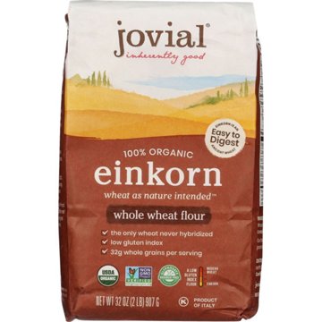 Jovial 100% Organic Einkorn Whole Wheat Flour, 2 lb