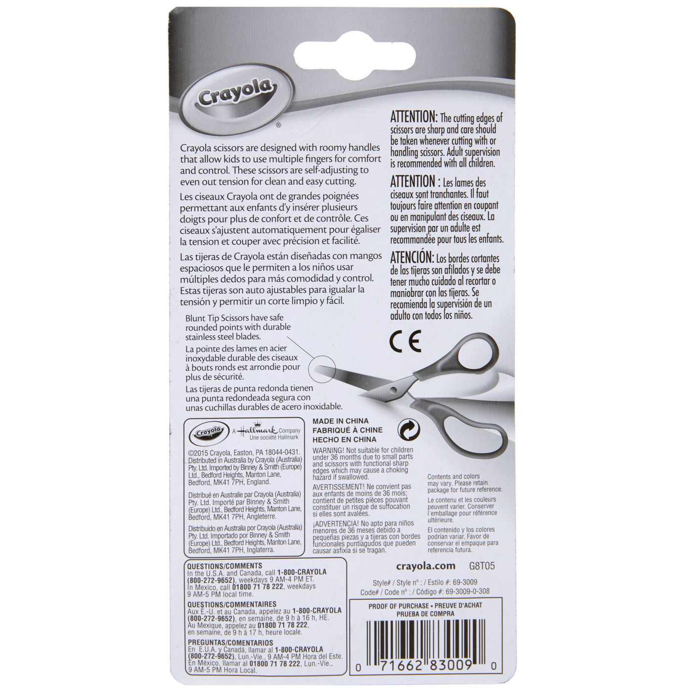 Crayola Kids Blunt Tip Scissors - Blue; image 2 of 2