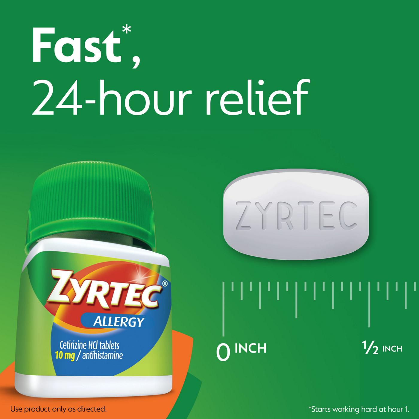 Zyrtec Allergy 24 Hour Relief Tablets - 10 mg; image 7 of 7