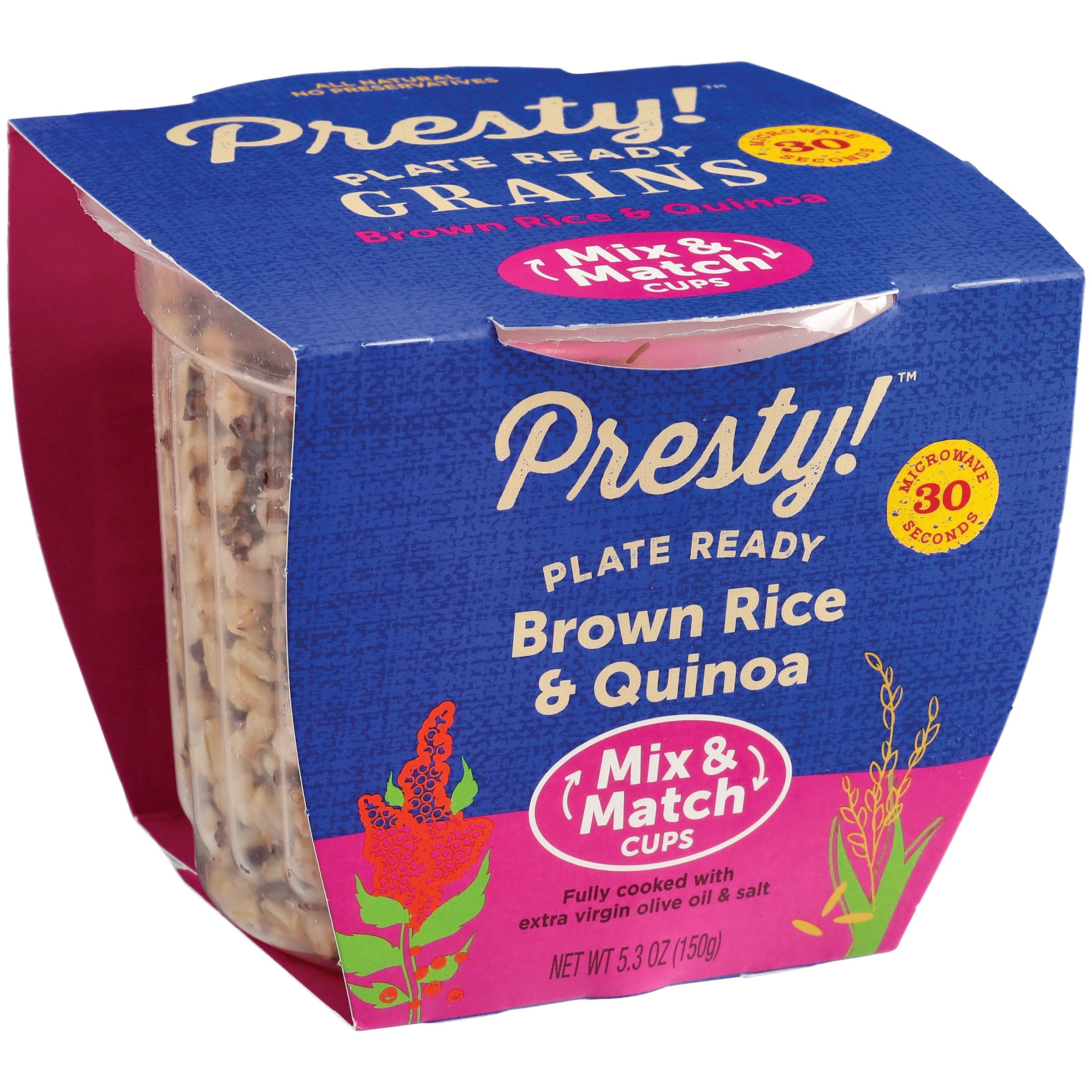 Presty Brown Rice & Quinoa Microwave Grains Cup Shop Rice & Grains at
