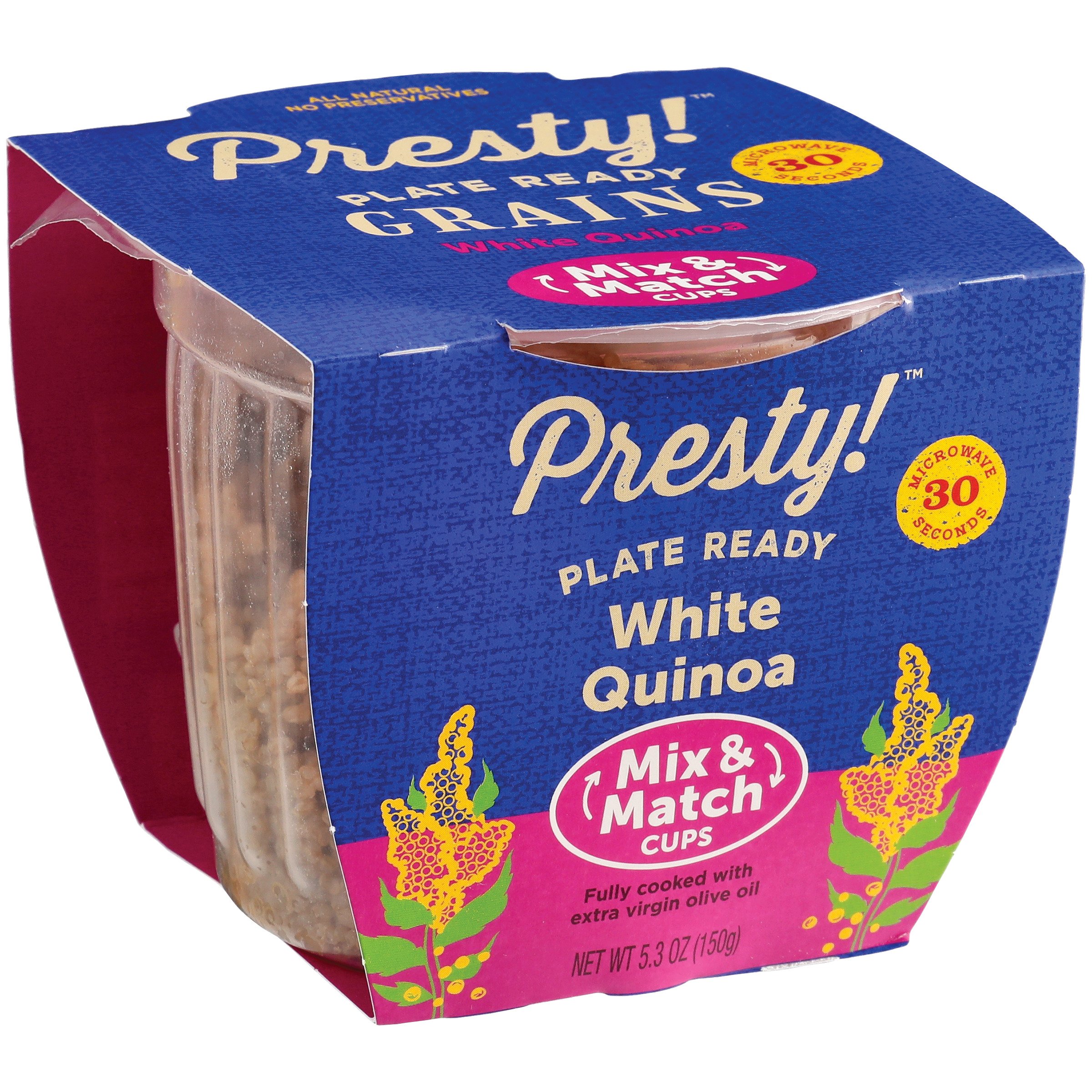 Presty White Quinoa Microwave Grains Cup Shop Rice & Grains at HEB