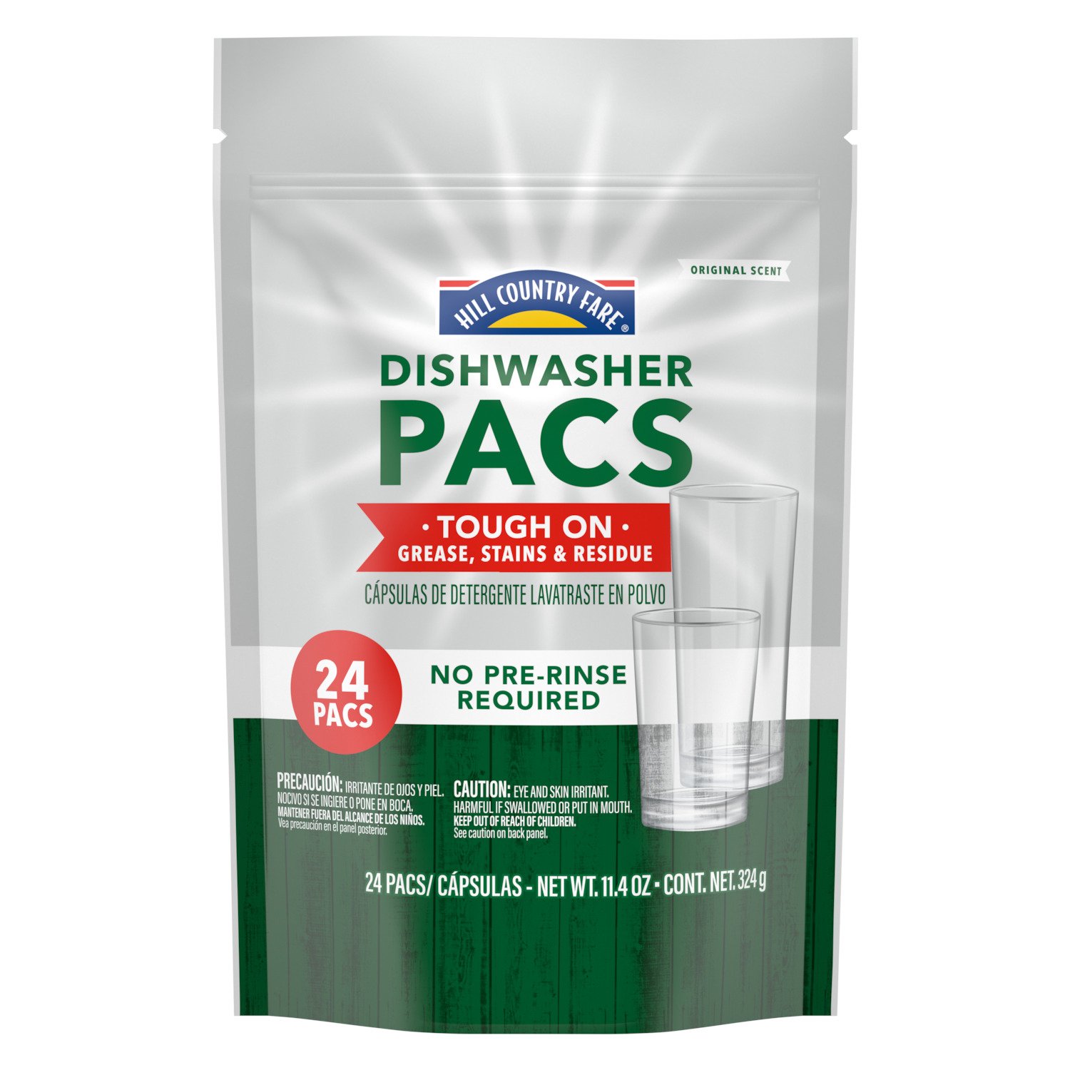 Hill Country Fare Original Scent Dishwasher Detergent Pacs, 24 ct