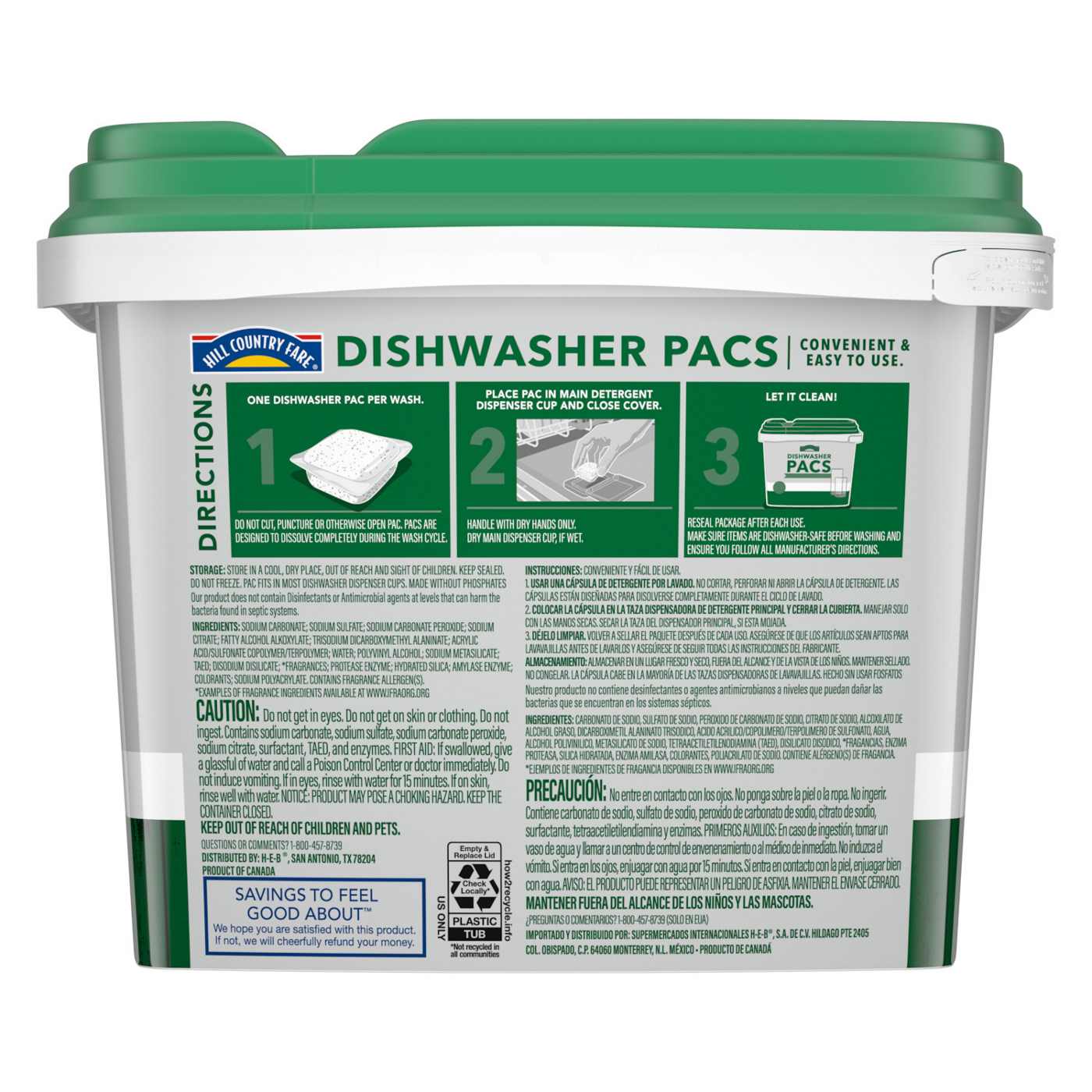 Hill Country Fare Original Scent Dishwasher Detergent Pacs; image 2 of 3