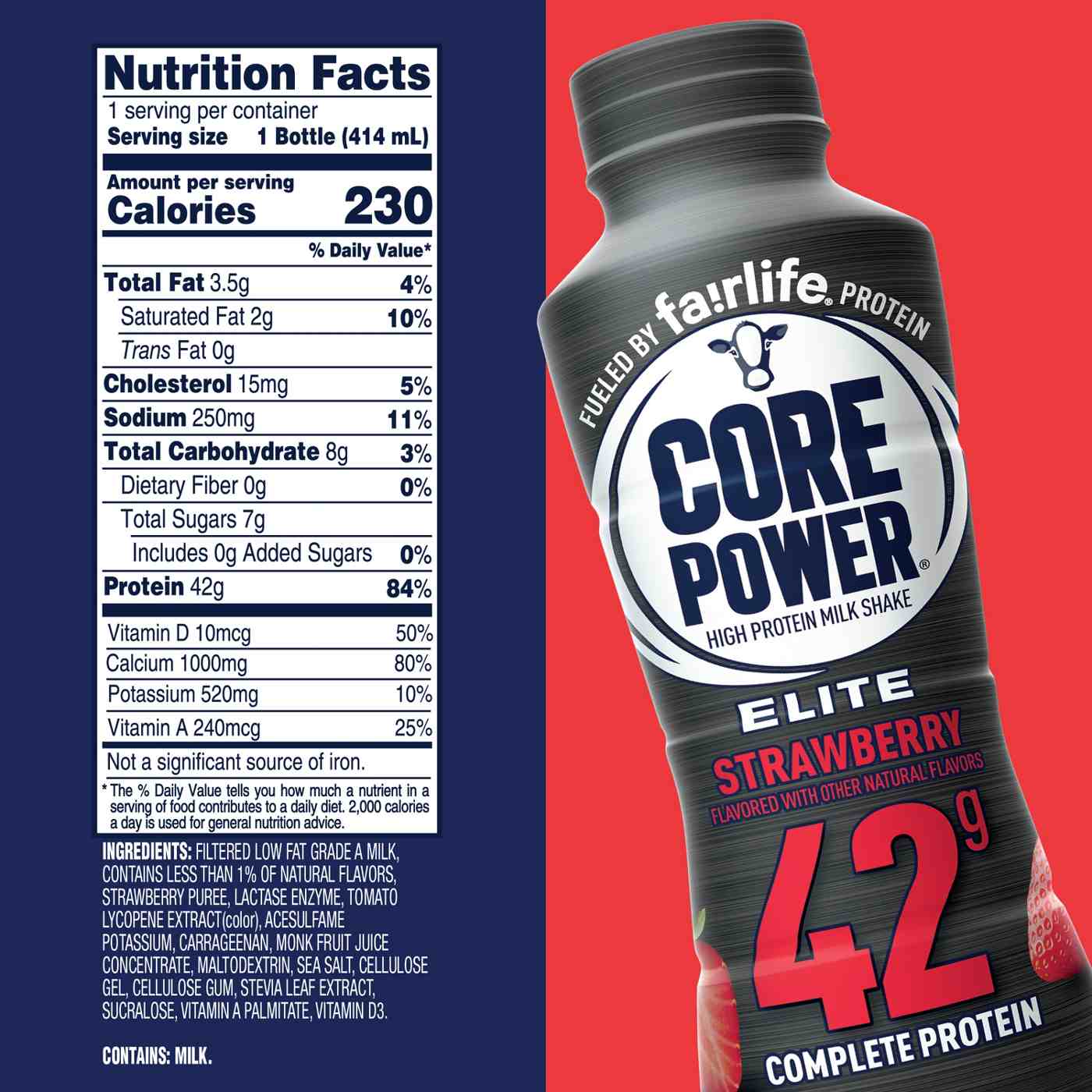 Core Power Elite Complete 42g Protein Shakes - Strawberry, 12 Pk; image 2 of 8