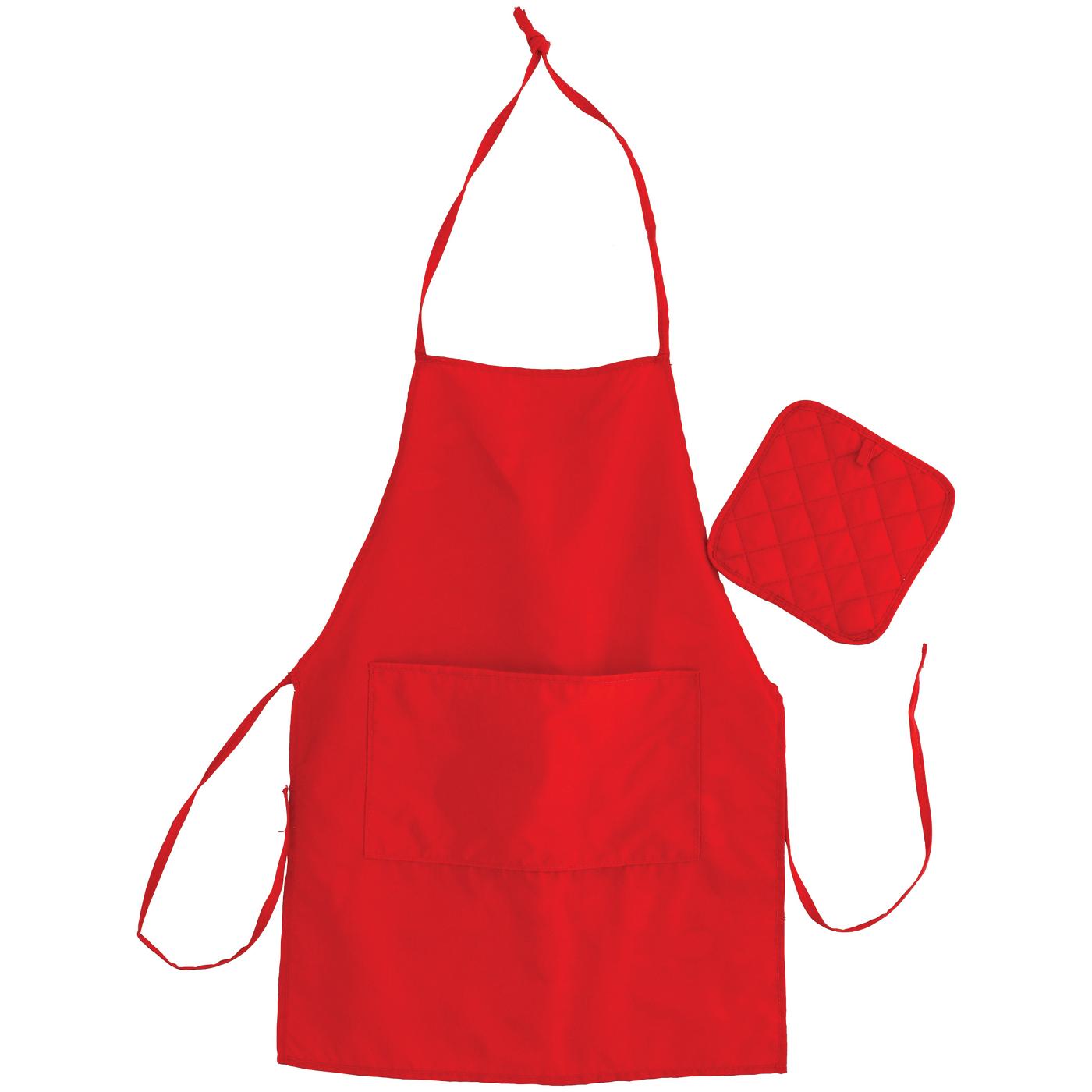 H-E-B Beyond Imagination Red Apron and Oven Mitt Set; image 1 of 2