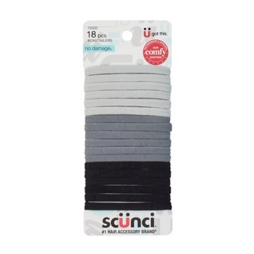 Scunci No Damage Mixed Neutral Elastics, 18 ct