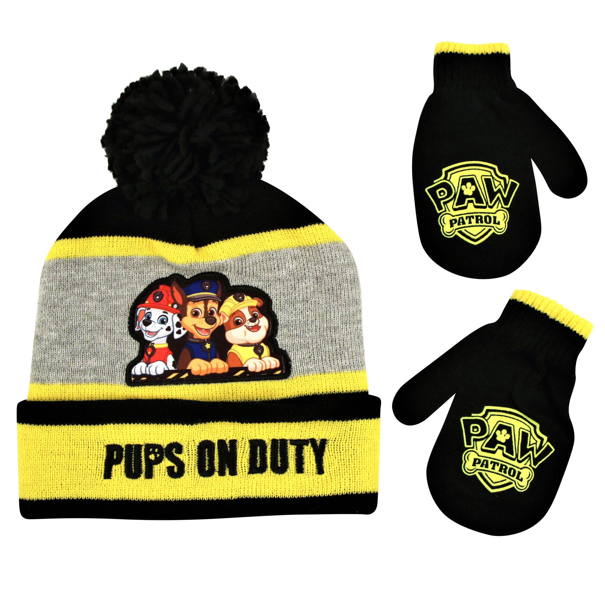 paw patrol hat and mittens