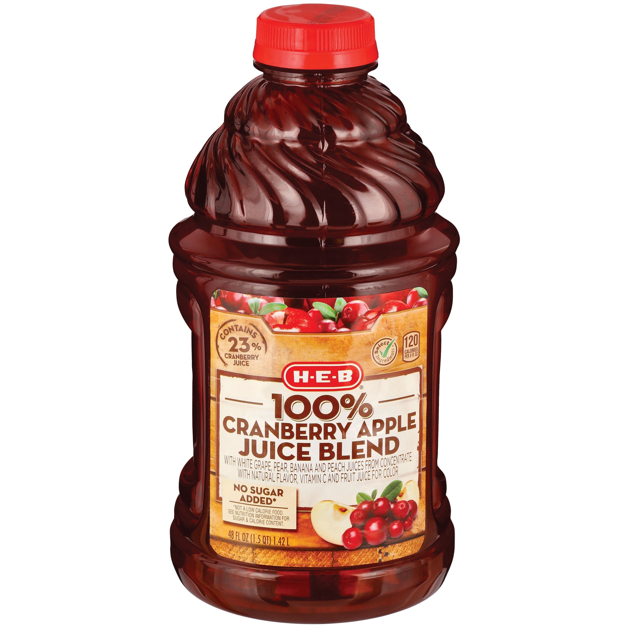 H-E-B Select Ingredients 100% Cranberry Apple Juice Blend - Shop Juice ...