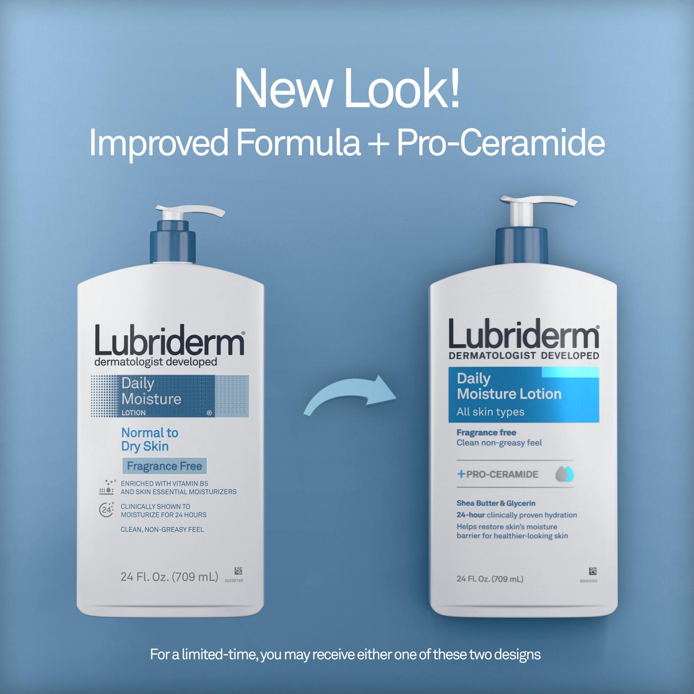 Lubriderm Daily Moisture Lotion, Fragrance-Free; image 3 of 6