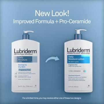 Lubriderm Daily Moisture Lotion + Pro-Ceramide - Unscented, 24 oz