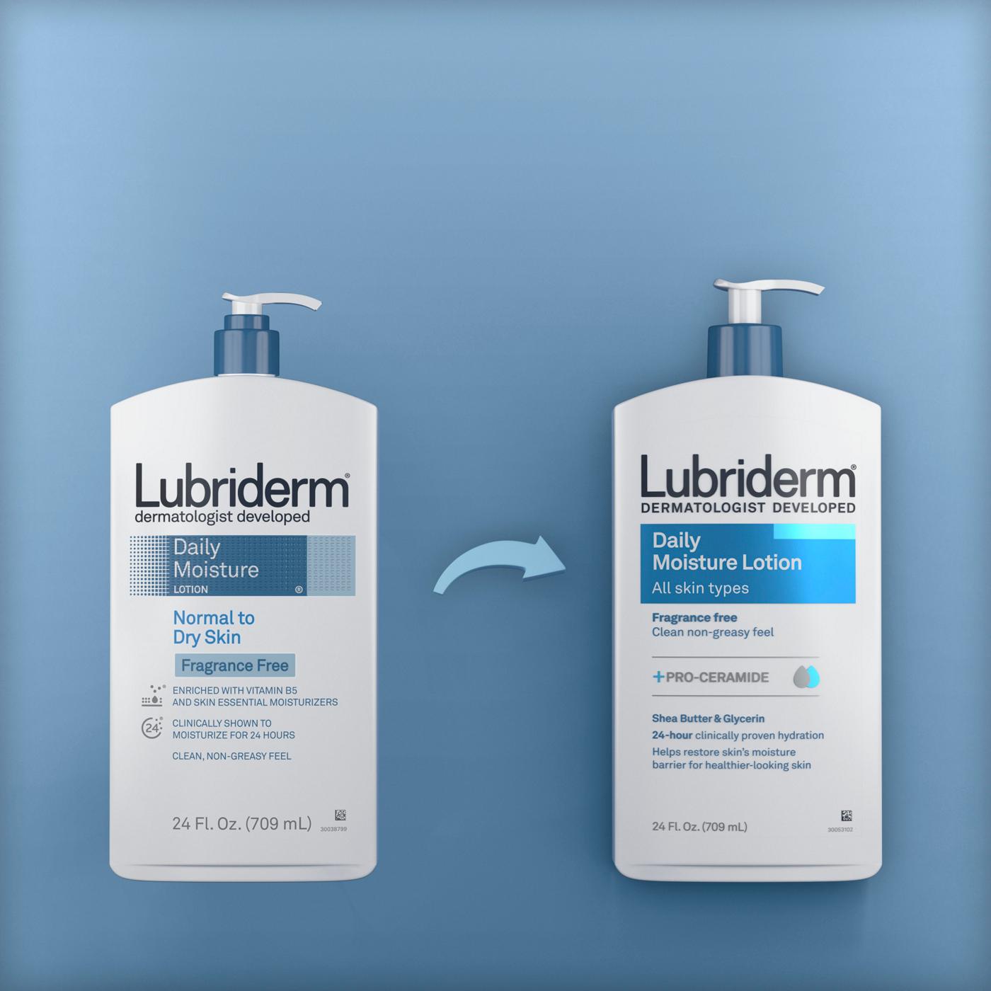 Lubriderm Daily Moisture Lotion, FragranceFree Shop Body lotion at HEB