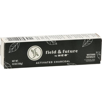 Field & Future by H-E-B Activated Charcoal Fluoride-Free Whitening Toothpaste - Peppermint