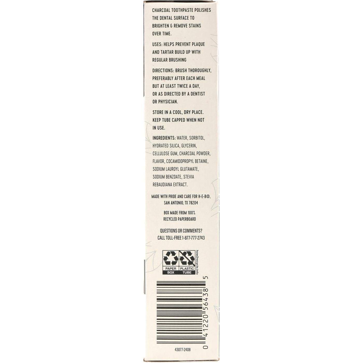 Field & Future by H-E-B Activated Charcoal Fluoride-Free Whitening Toothpaste - Peppermint; image 7 of 8