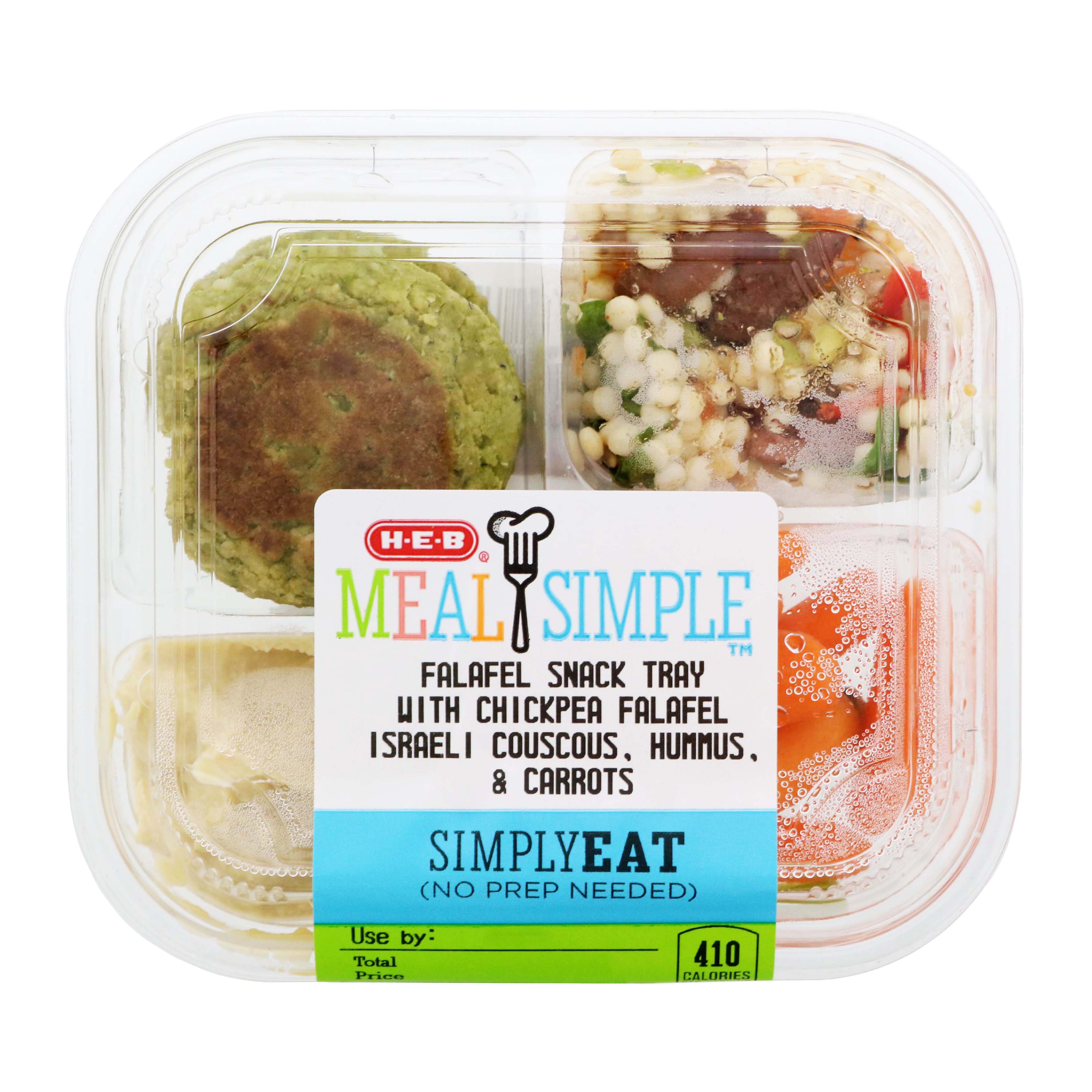 HEB Meal Simple Falafel with Yia Yias Hummus, Carrots & Israeli