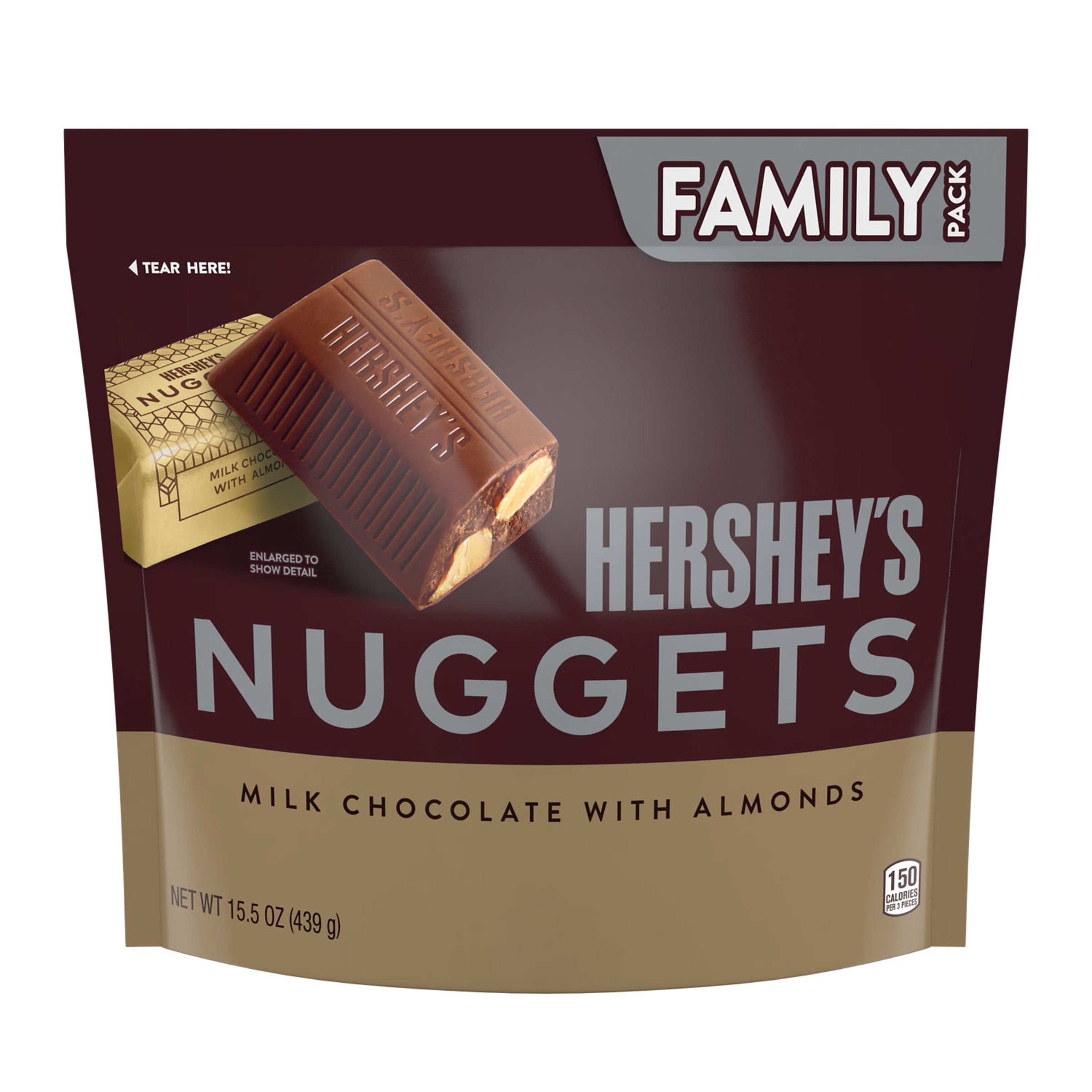 Hershey's Nuggets Milk Chocolate Candy With Almonds Family Pack - Shop ...