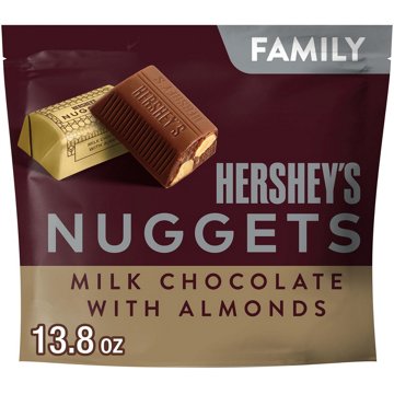 Hershey's Nuggets Milk Chocolate with Almonds Candy - Family Pack, 13.8 oz