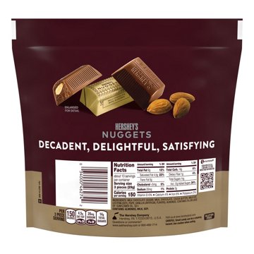 Hershey's Nuggets Milk Chocolate with Almonds Candy - Family Pack, 13.8 oz