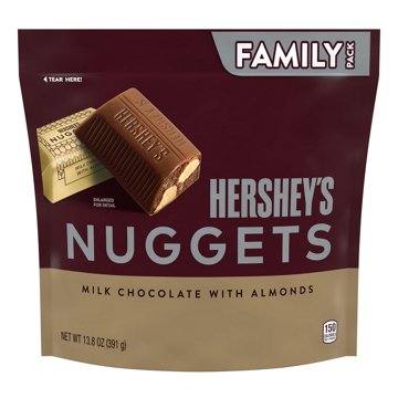 Hershey's Nuggets Milk Chocolate with Almonds Candy - Family Pack, 13.8 oz