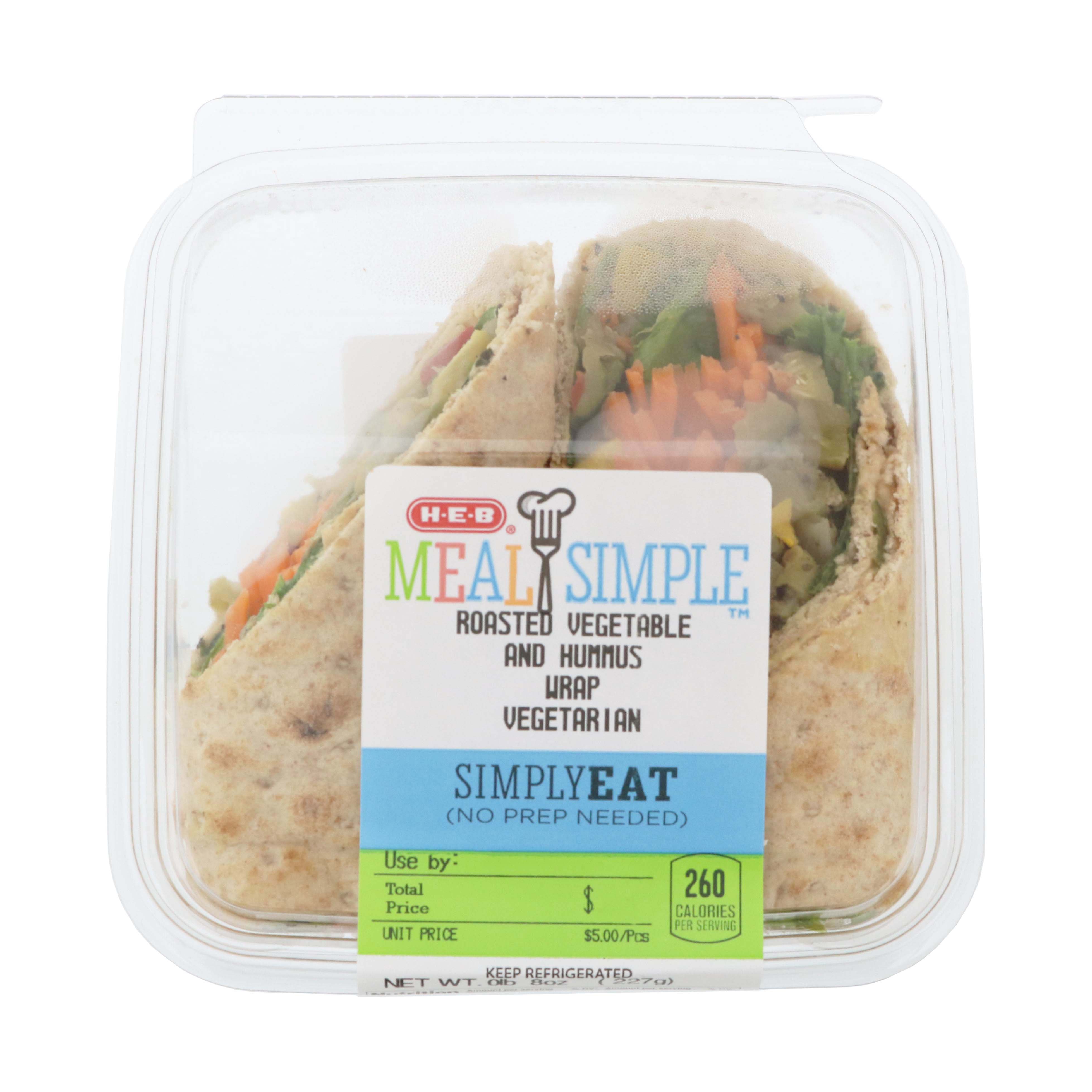 H-E-B Meal Simple Veggie Hummus Wrap - Shop Sandwiches At H-E-B