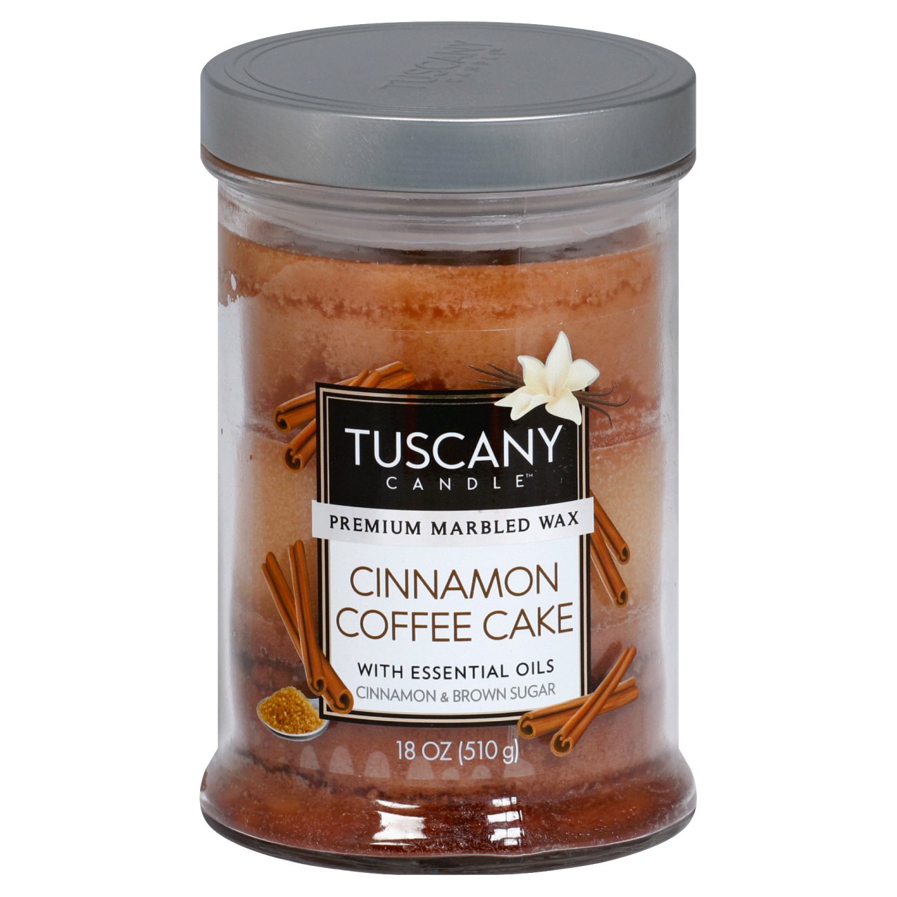 Tuscany Candle Cinnamon Coffee Cake Scented Candle, 18 oz