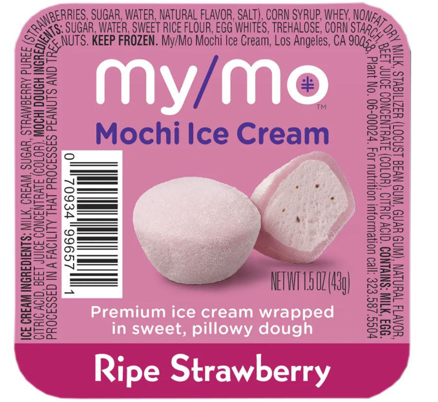 My/mo Mochi Ice Cream Strawberry, 1.5 oz | Central Market - Really