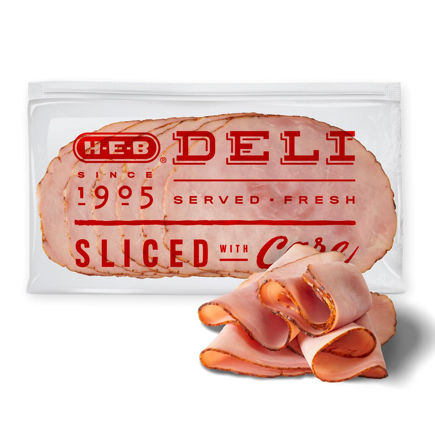 H-E-B Deli Uncured Black Forest Ham, Sandwich Sliced; image 1 of 4