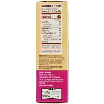 H-E-B Fruit & Vegetable Strips Fruit Snacks - Very Berry, 20 ct