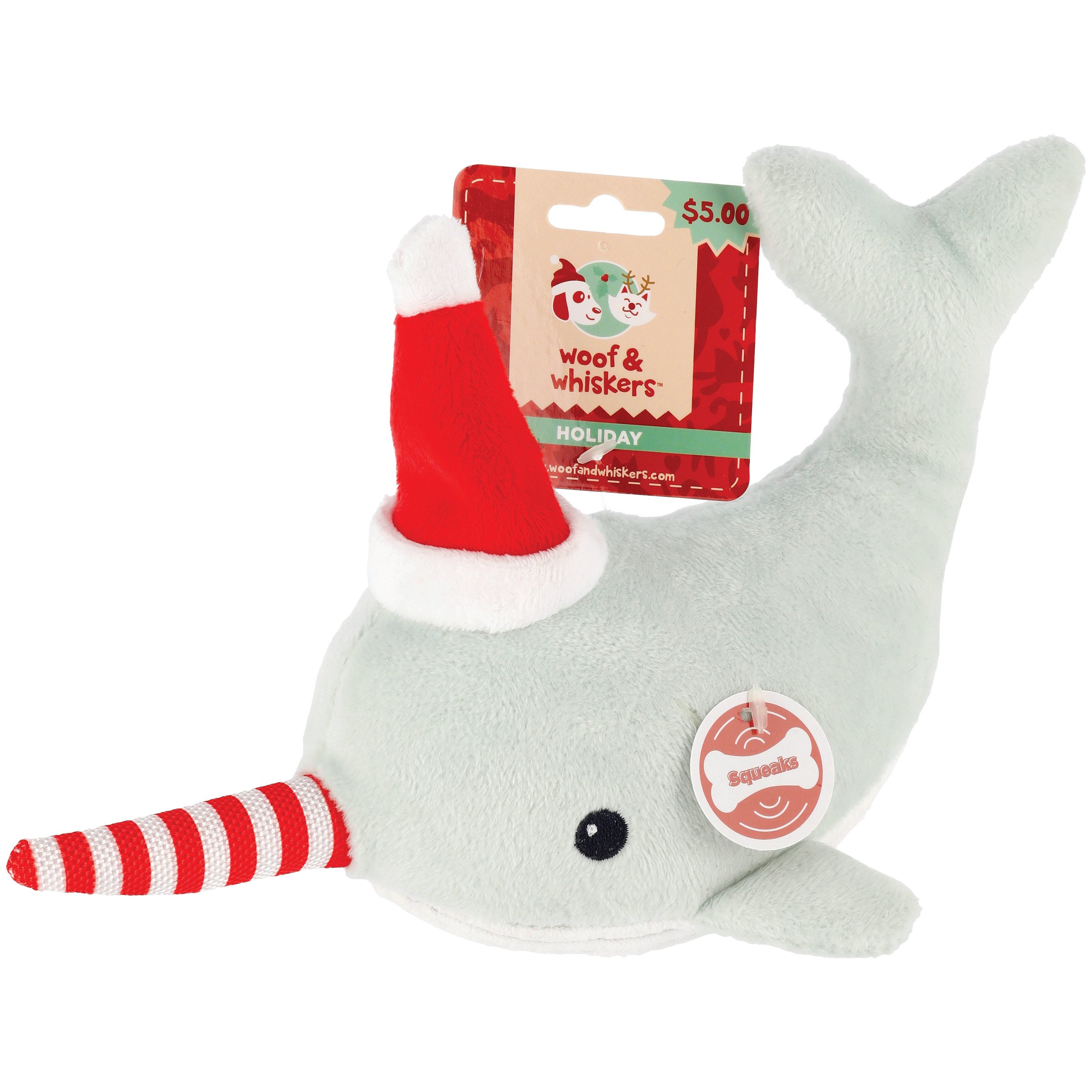 narwhal dog toy