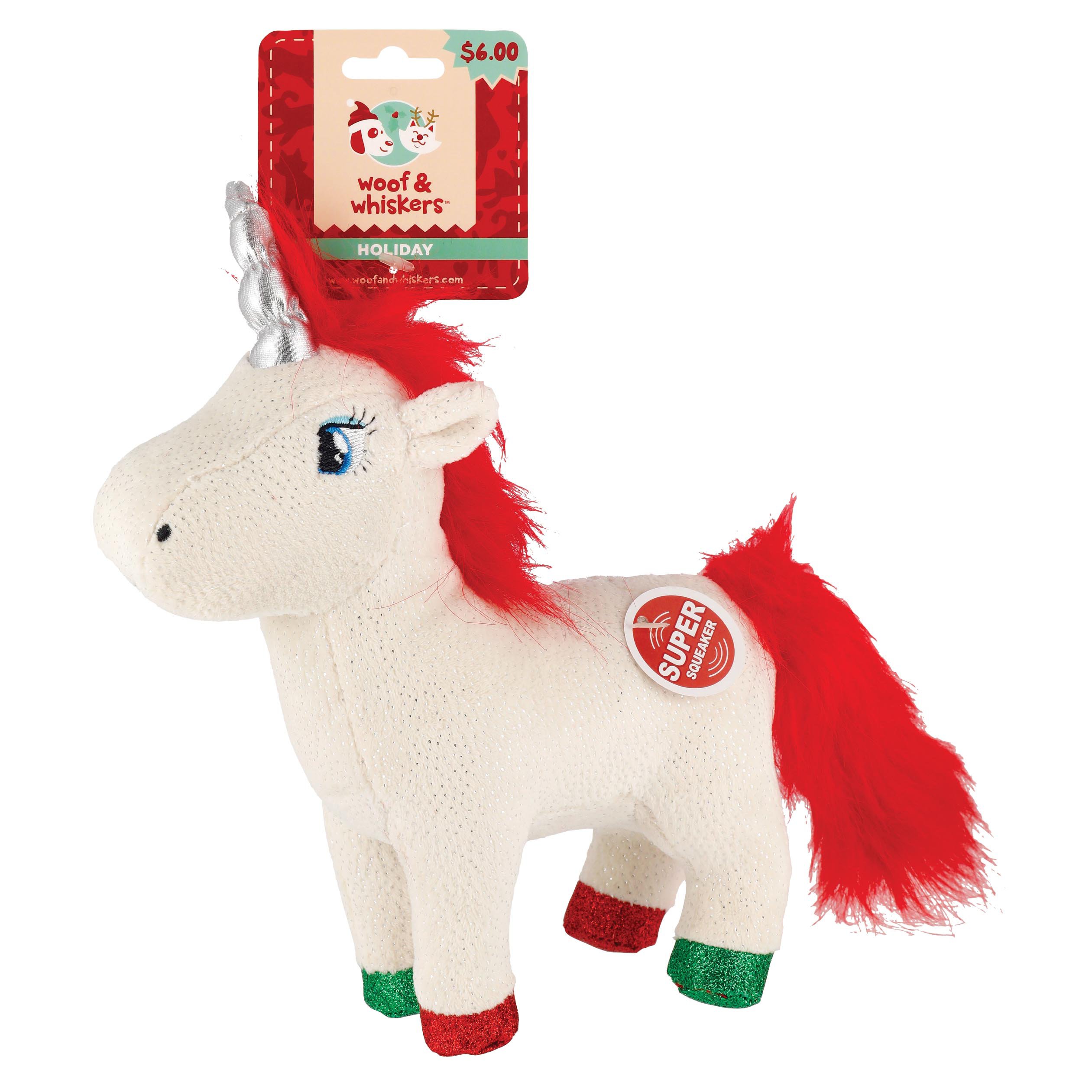 christmas unicorn plush