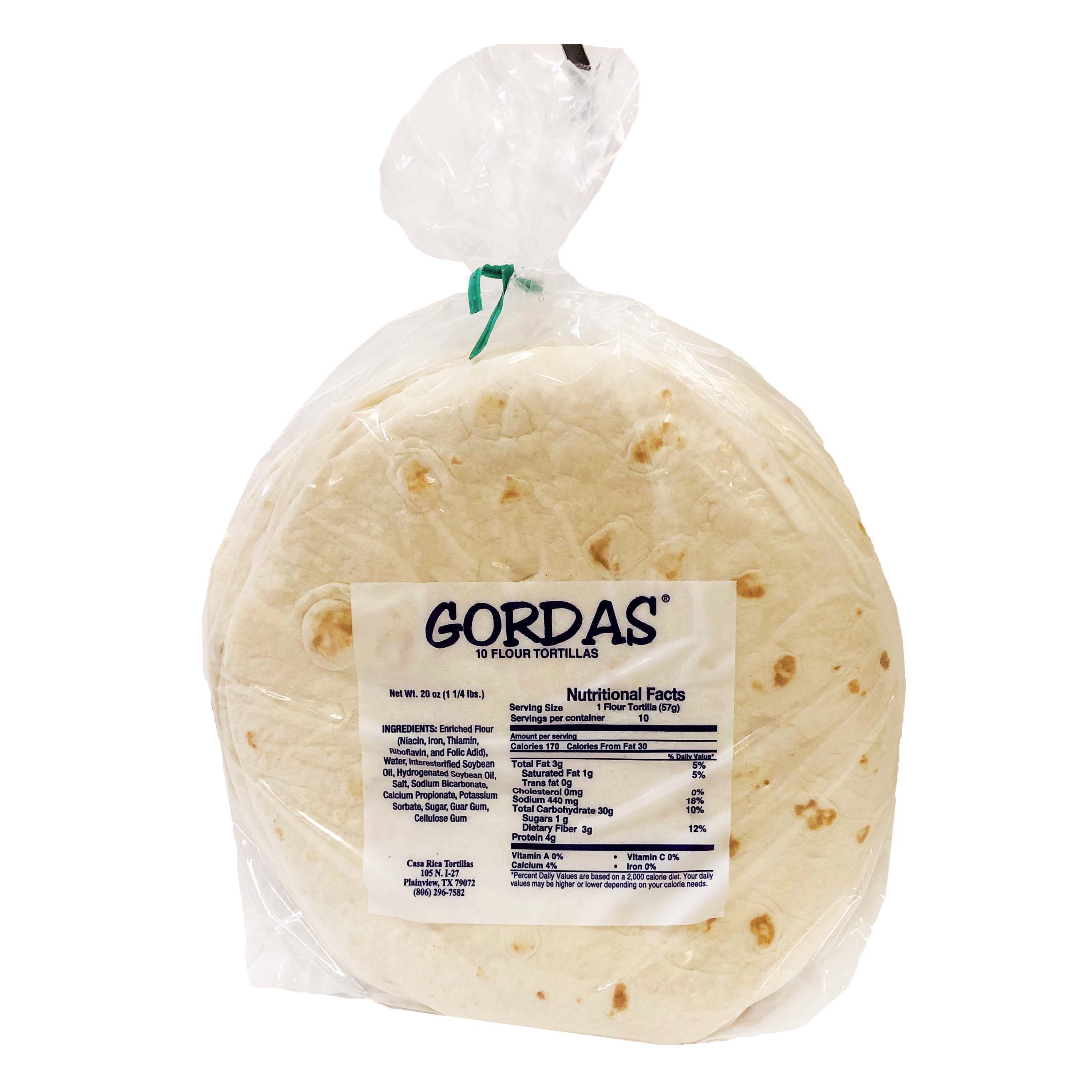 Gordas Flour Tortillas, 10 ct