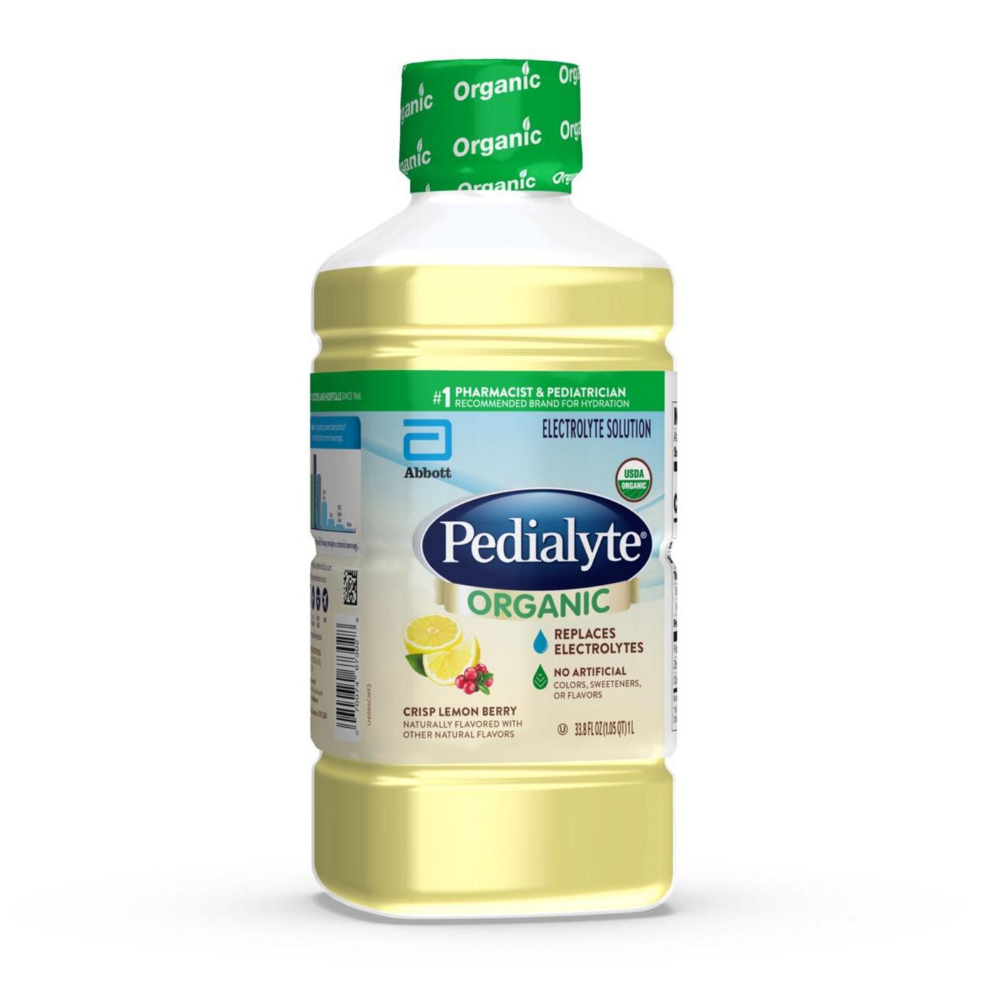Pedialyte Organic Electrolyte Solution Crisp Lemon Berry Shop