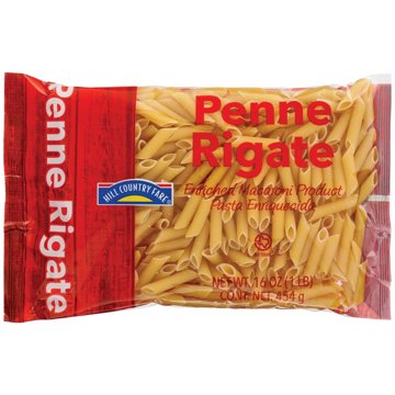 Hill Country Fare Penne Rigate Pasta, 16 oz