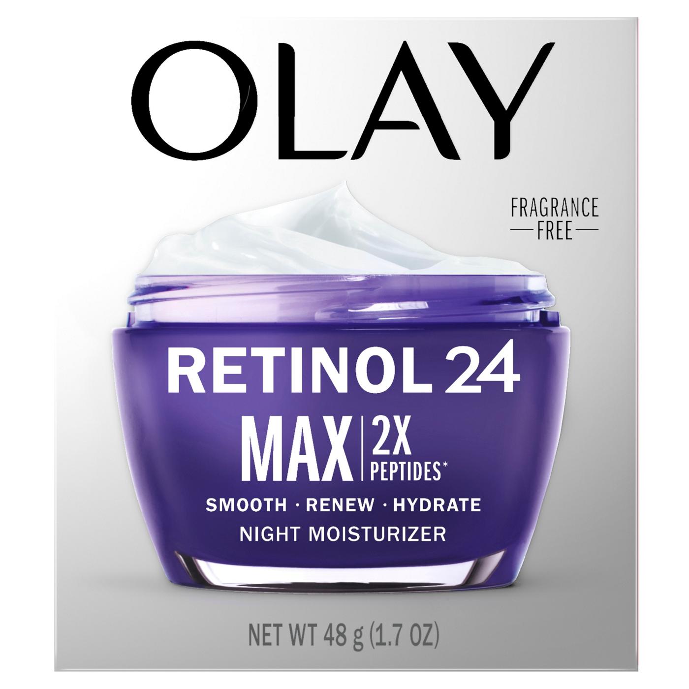 Olay Retinol Max Night Moisturizing Cream, Fragrance-Free, 1.7 FL OZ; image 1 of 2