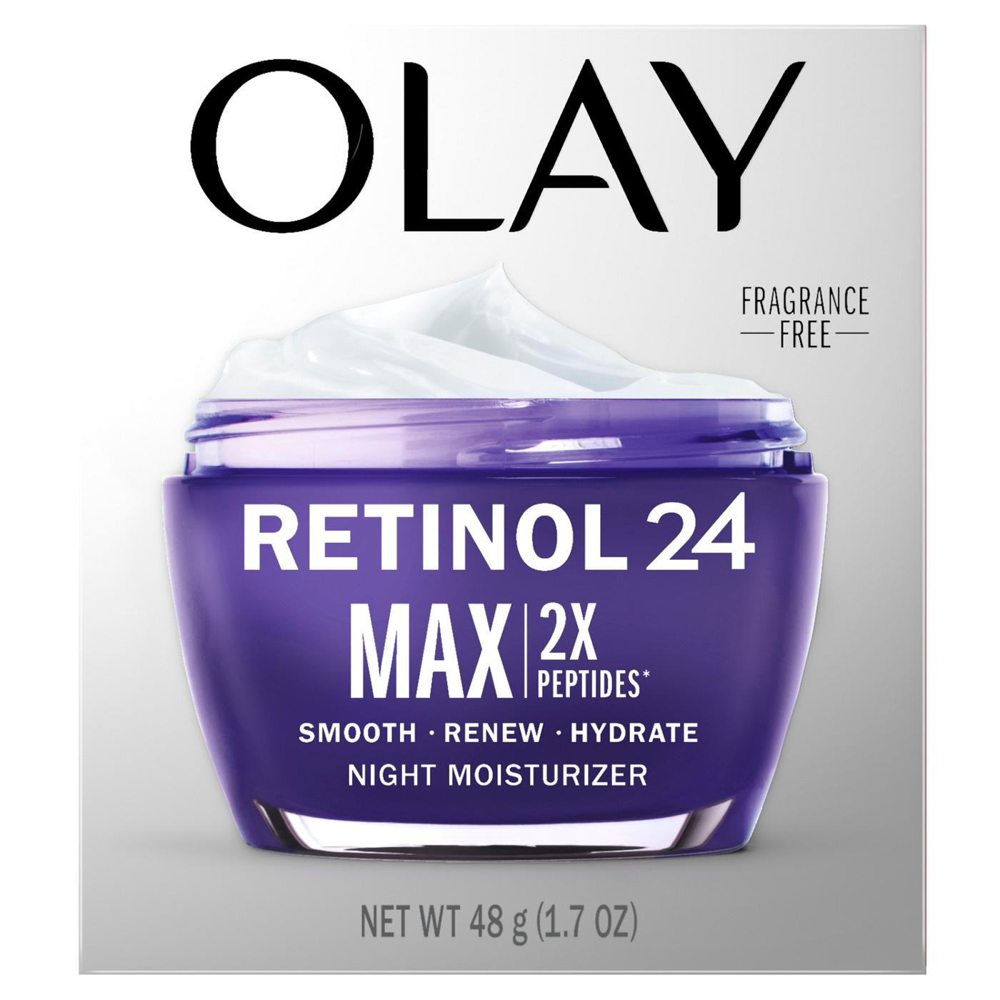 Olay Retinol Max Night Reparing Cream, Fragrance-Free; image 4 of 10