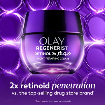 Olay Retinol Max Night Reparing Cream, Fragrance-Free, 1.7 oz