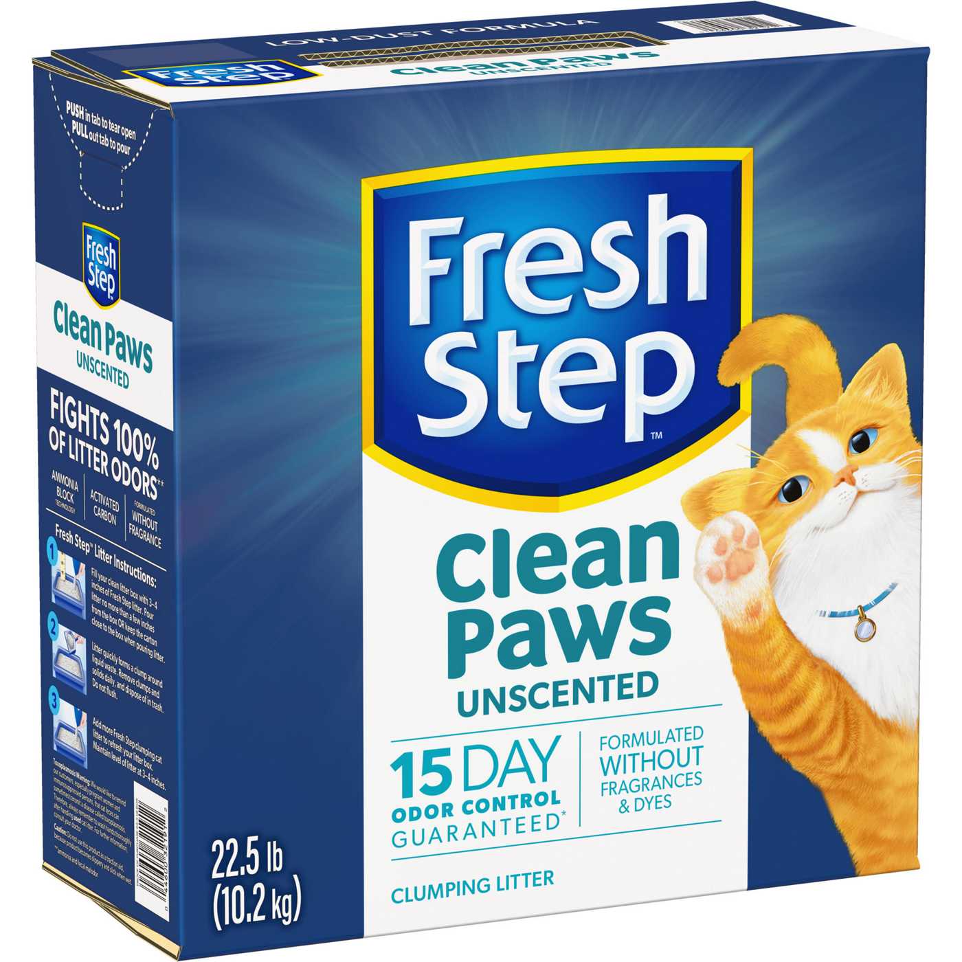 Fresh Step Clean Paws Multi-Cat Clumping Litter - Unscented; image 4 of 25